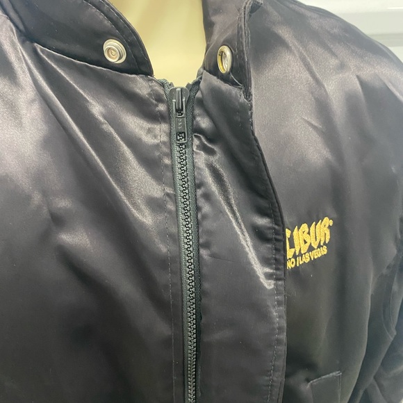 Vintage 1990s Excalibur Las Vegas Moto Style Satin Jacket - Picture 3 of 10